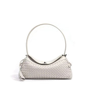 Casual fashion cowhide woven handbag