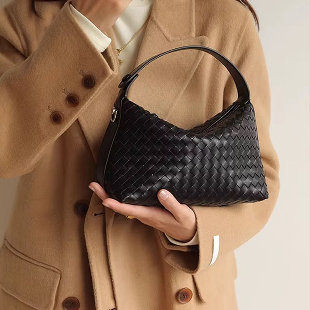 Genuine leather woven tot