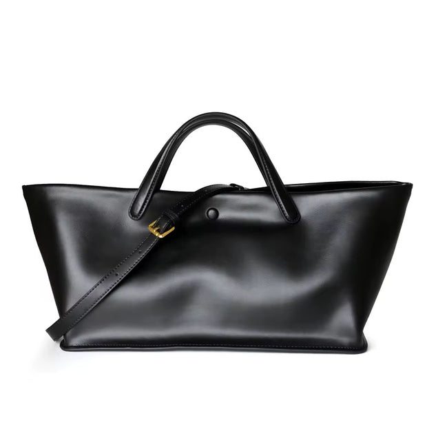 Vintage cow leather shoulder bag