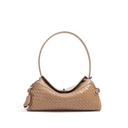 Casual fashion cowhide woven handbag