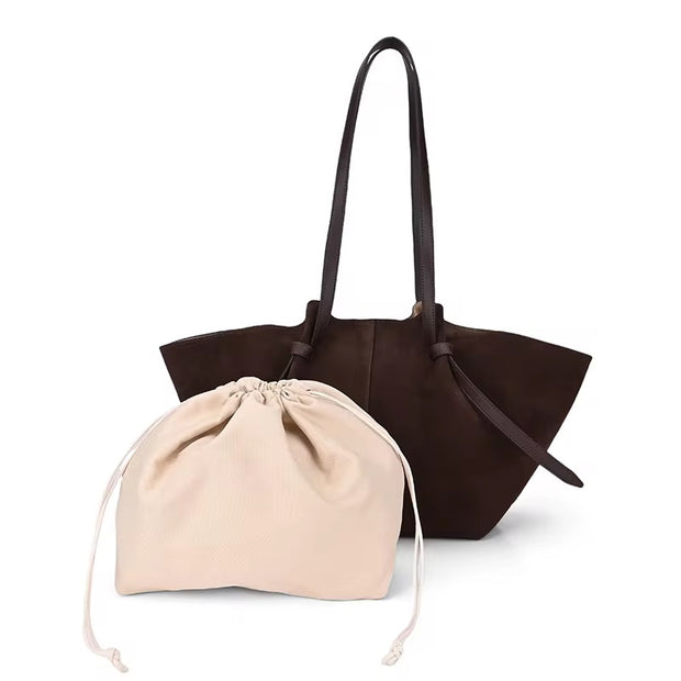Women large capacity leather tot
